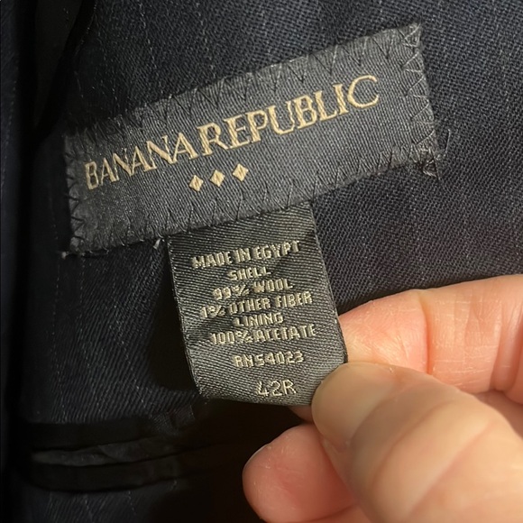 Banana Republic Navy Blue Pinstriped Suit - Picture 5 of 9